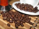 Kapucziner Pápua Új-Guinea Peaberry szemeskávé teszt kávébabok